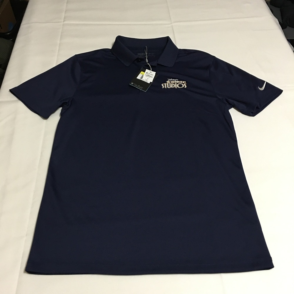 Disney Hollywood Studios Nike Golf Polo Shirt Mens Small Navy NWT $70.00